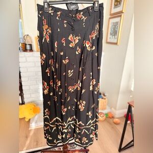 Together Black Floral Skirt